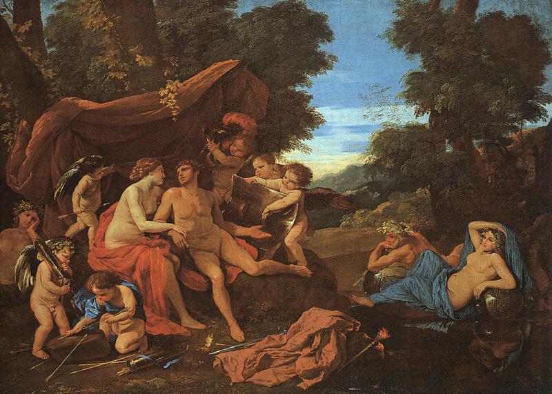 Nicolas Poussin Mars and Venus Sweden oil painting art